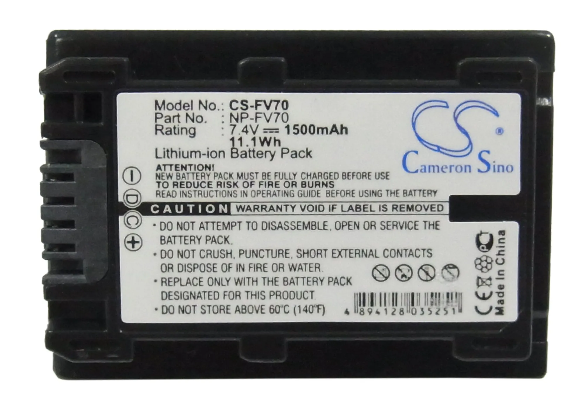 

Camera 1500mAh Battery For Sony NP-FV70 HDR-TG1 HDR-TG3E HDR-TG5 DSC-HX1 DSLR-A230 DSLR-A330 HDR-TG5/E DCR-SR68