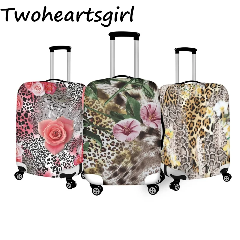

Женский защитный чехол twoheart sgirl, с леопардовым принтом, подходит для чемоданов диагональю 18-32 дюйма, эластичный, на колесиках