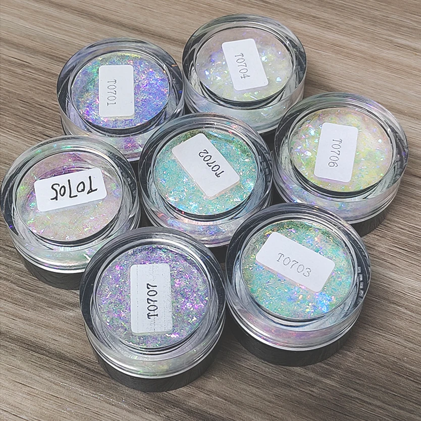 Многохромные хамелеоновые тени для век водостойкие радужные пигментная пудра