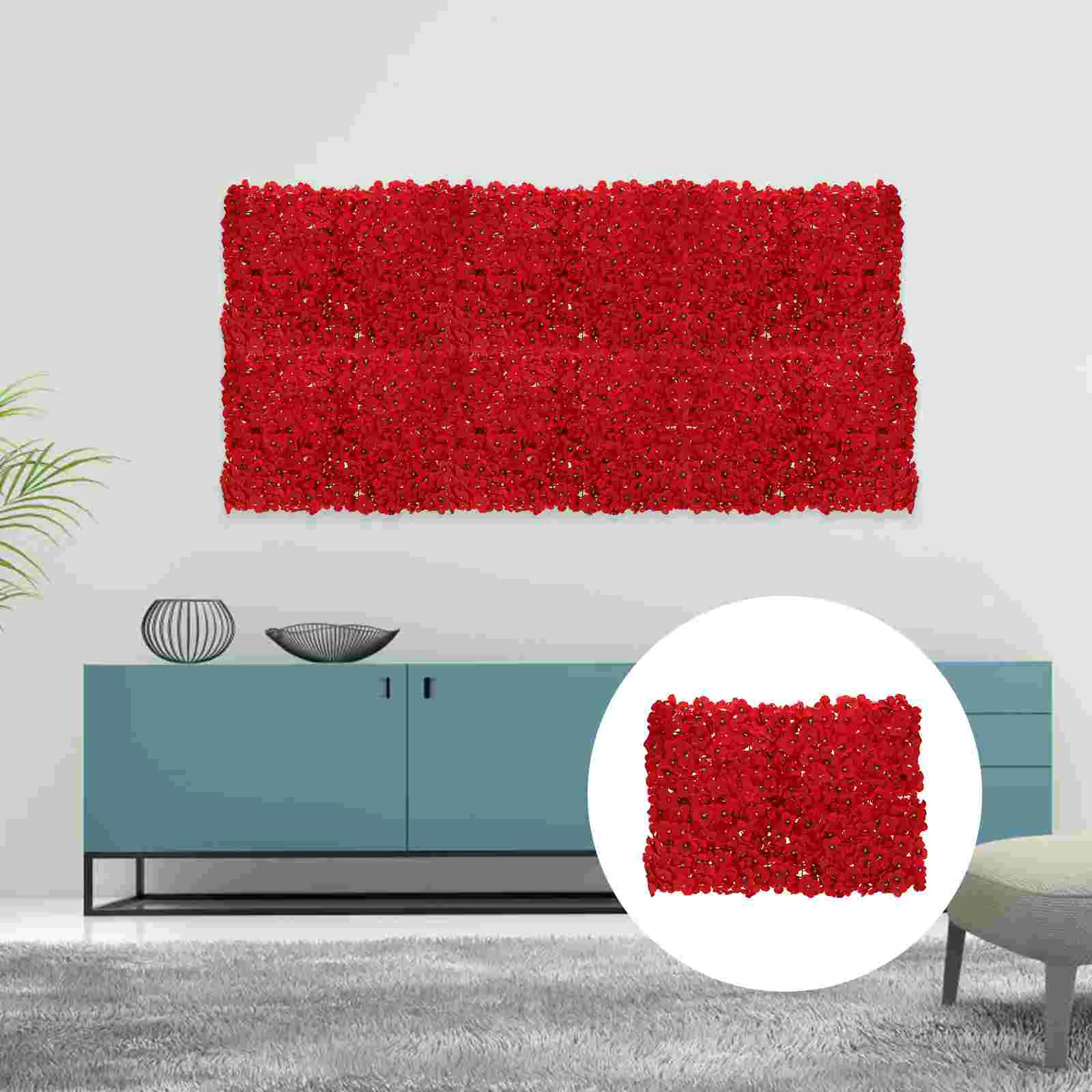 

Wall Flower Hydrangea Artificial Panels Decor Wedding Mat Fake Flowers Backdrop Screen Background Tracery Floral Decoration Rose