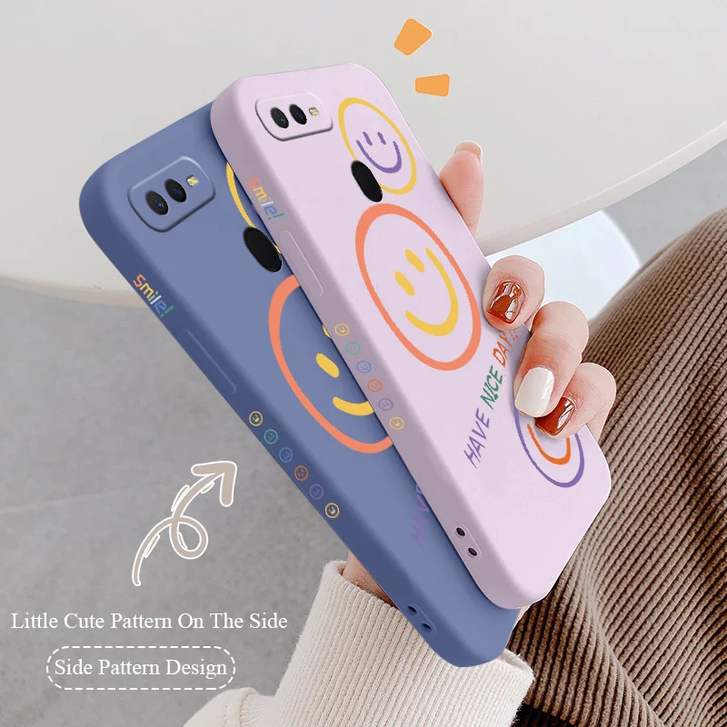 

Three Smileys Phone Case For OPPO A9 A5 A7 A5S A3S A12 A15 A15S A16 A54 A74 A31 A33 A53 2020 A72 A83 A92 4G 5G Silicone Cover