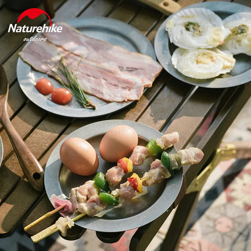 Naturehike уличная посуда для путешествий в стиле ретро тарелка из нержавеющей стали
