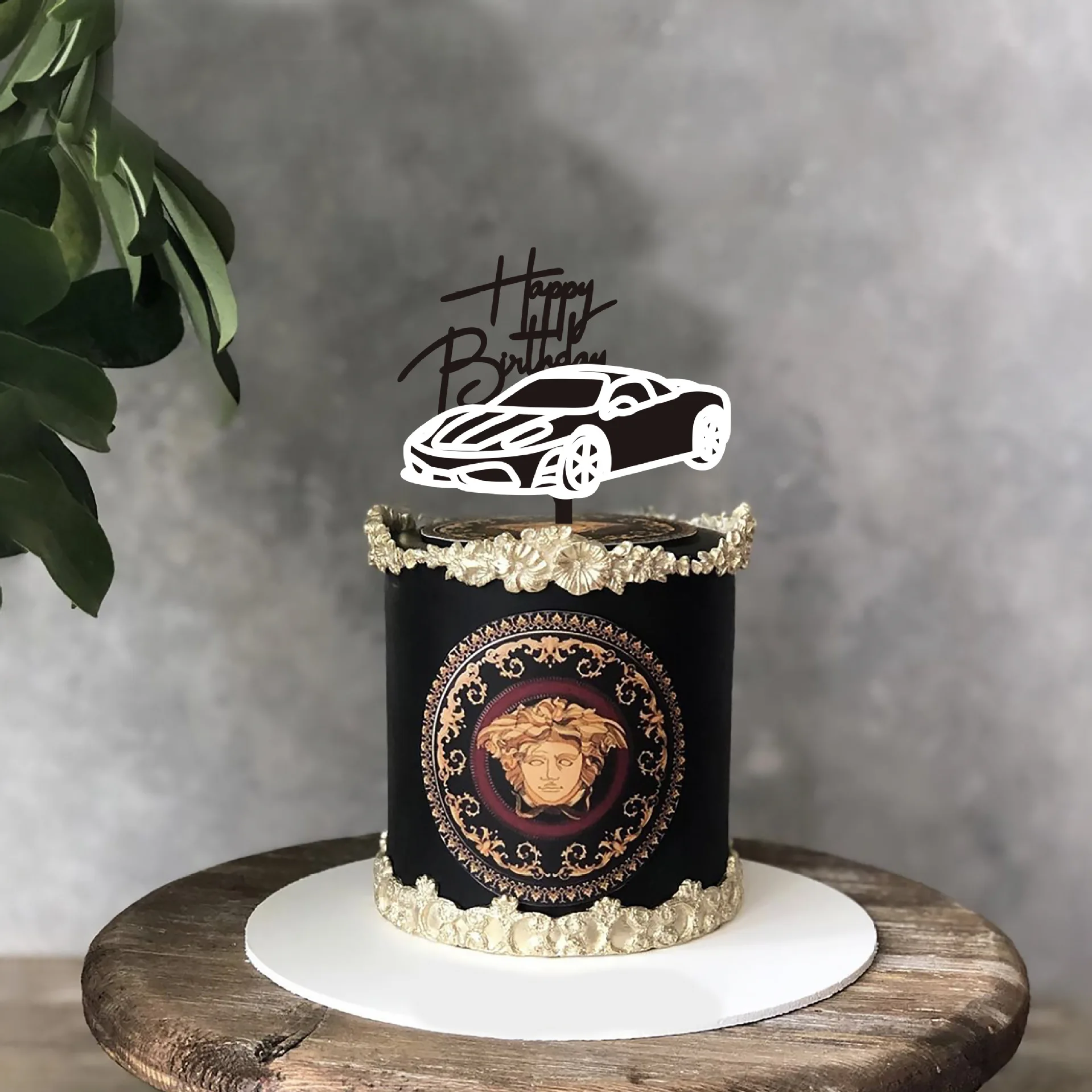 

Acrylic Happy Birthday Cake Toppers Motorcycle Topper Cake Topper Kids Car Cake Decoration Party Baking DIY Decor