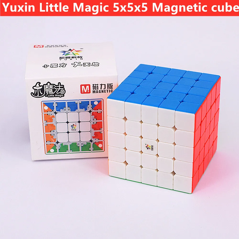 

Yuxin Little Magic 5x5 M Magnetic Speed Cube Stickerless Professional Fidget Toys Little Magic 5 M Cubo Magico Puzzle