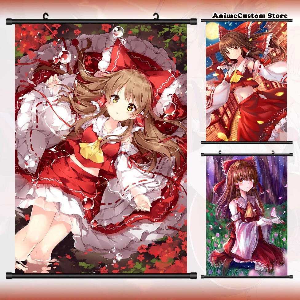 

Аниме Hakurei Reimu Touhou проект косплей мультфильм HD Стена Свиток рулонная картина постер подвесная картина постер декор искусство подарок