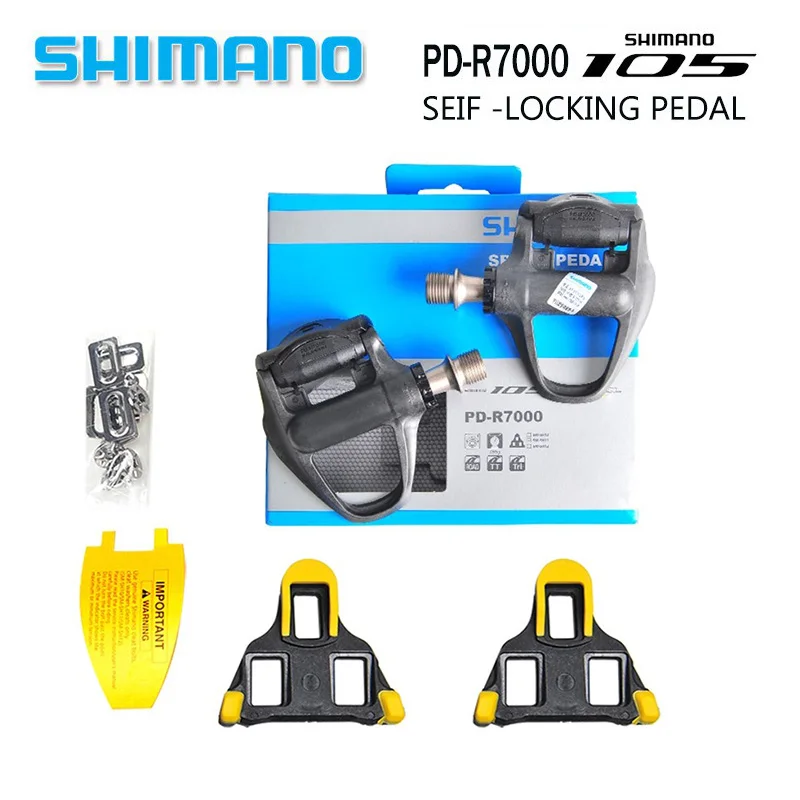 105 PD R7000 Road Bike Pedals Carbon Self-Locking Pedals Wit