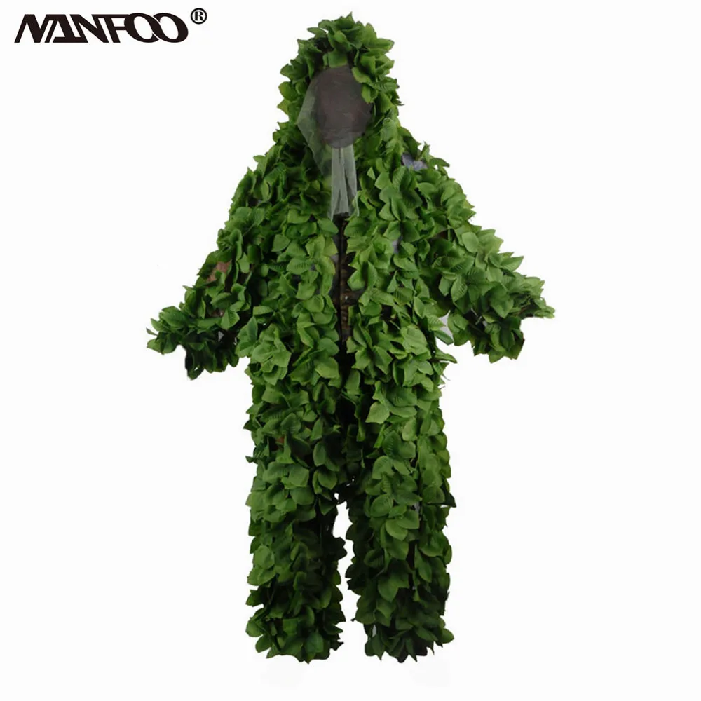 Липкий цветок бионический камуфляжный костюм с листьями и зелеными для охоты