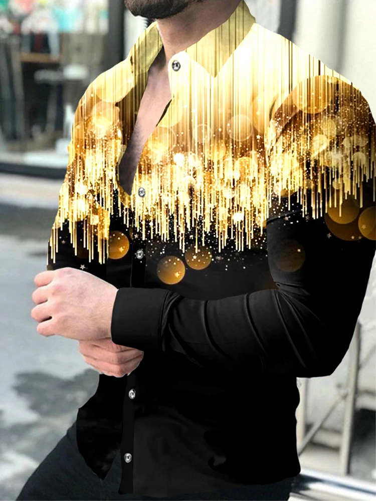 

Рубашка мужская приталенная с длинным рукавом, пуговицами и лацканами