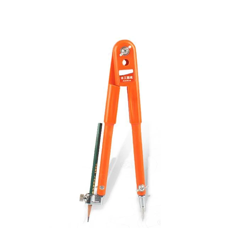 

1Pc Carpenter Precision Pencil Compasses Large Diameter Adjustable Dividers Woodworking Compass Max Radius