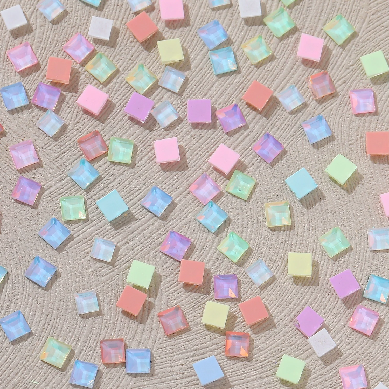 Опаловый мокко 3 мм оптовая продажа квадратная форма искусство ногтей с плоским