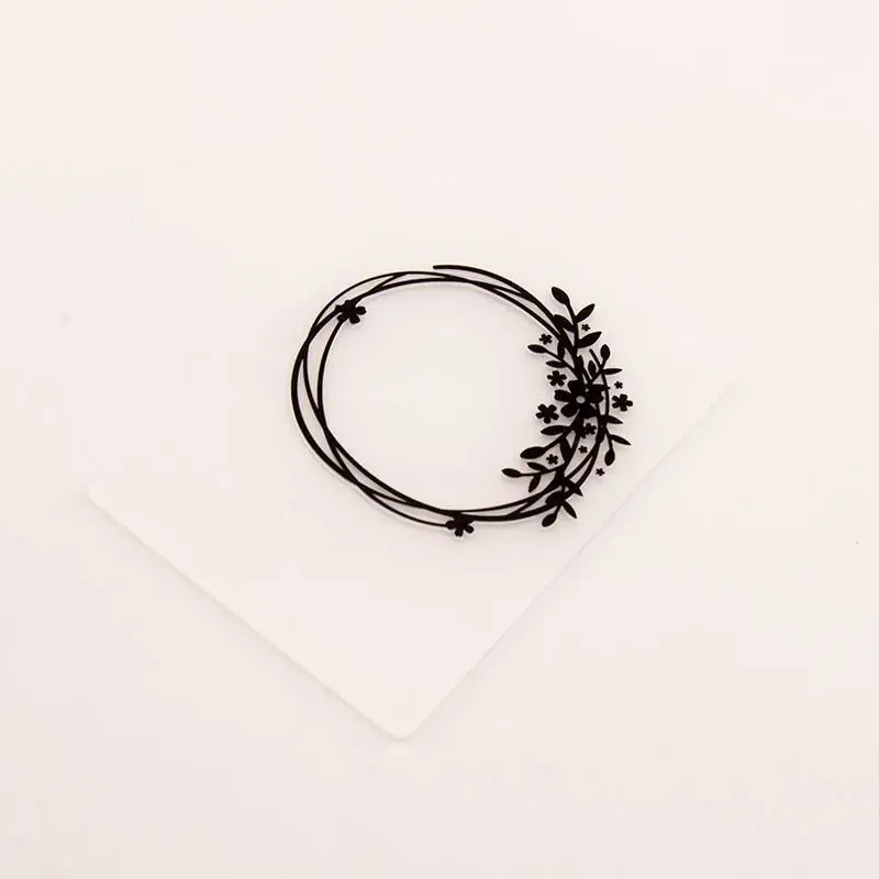 Пластиковая папка для тиснения круглая форма карточек из виноградной лозы