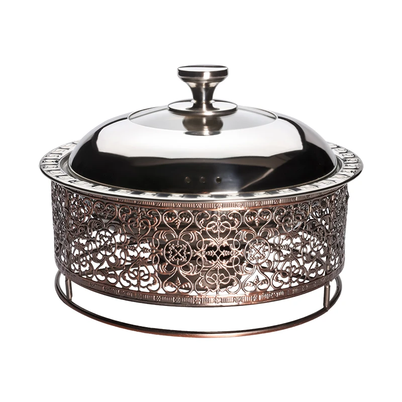 

Creative Alcohol Pot Hotel Suit Stainless Steel Insulation Hollow Pan Alcohol Pot Dry Pot New Vintage Heating Furnace Special