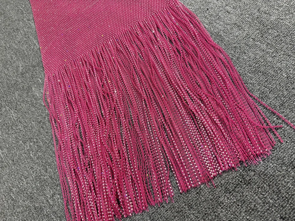 Новинка 2025 юбка-сверло для рыбной сети с бриллиантами женские костюмы футболка