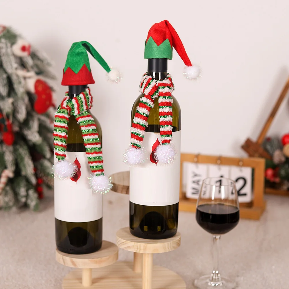 Рождественское украшение для бутылки вина скандинавский стиль минималистичный
