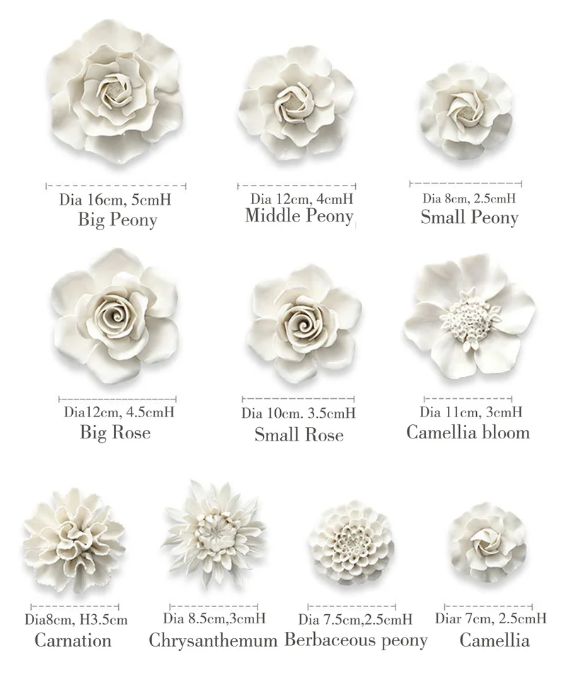 Фарфоровые искусственные цветы скульптуры 3D керамические розы ручной работы