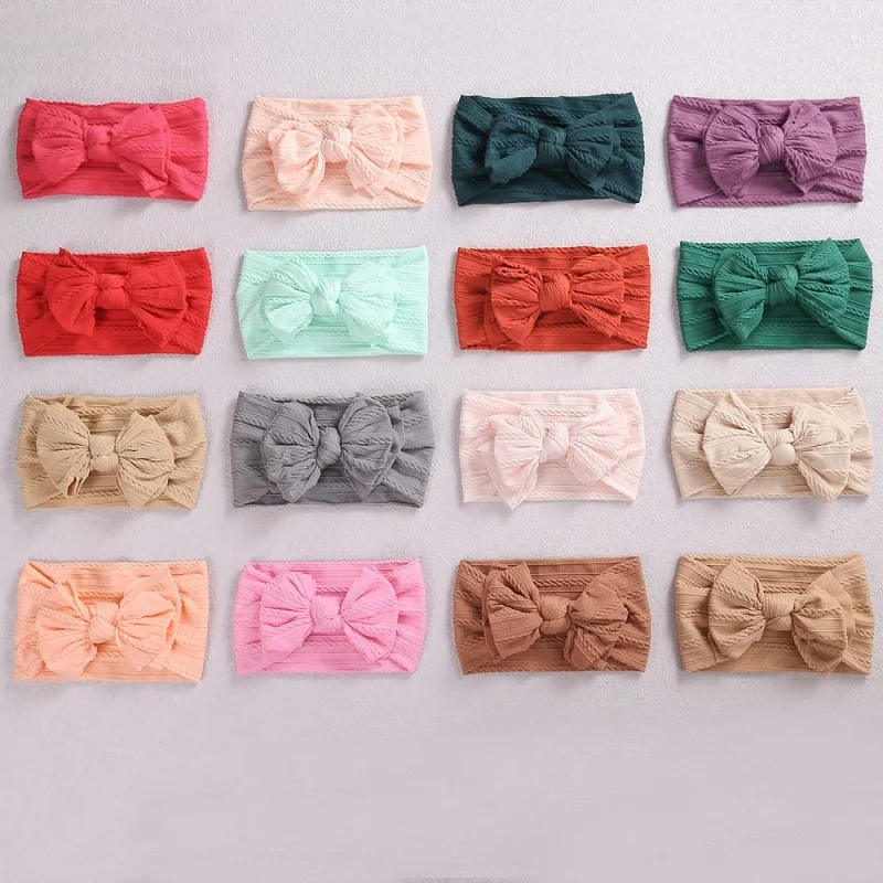 

Explosive 32-color bow headband suitable for baby children boys and girls elastic bow headscarf headscarf hair accessories