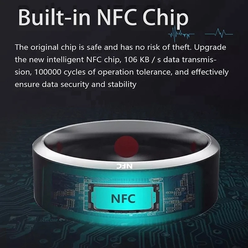 

High-Quality Zirconia SmartNFC Finger Ring Key Card Replacement Accessories Compatible for Model 3/Y Waterproof Stylish H9EE