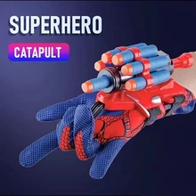Spiderman Figure Toy Kids Cosplay Glove Launcher Set Men Web Shooter Wrist Launcher Toy Halloween Funny Toys Boy Children Gift