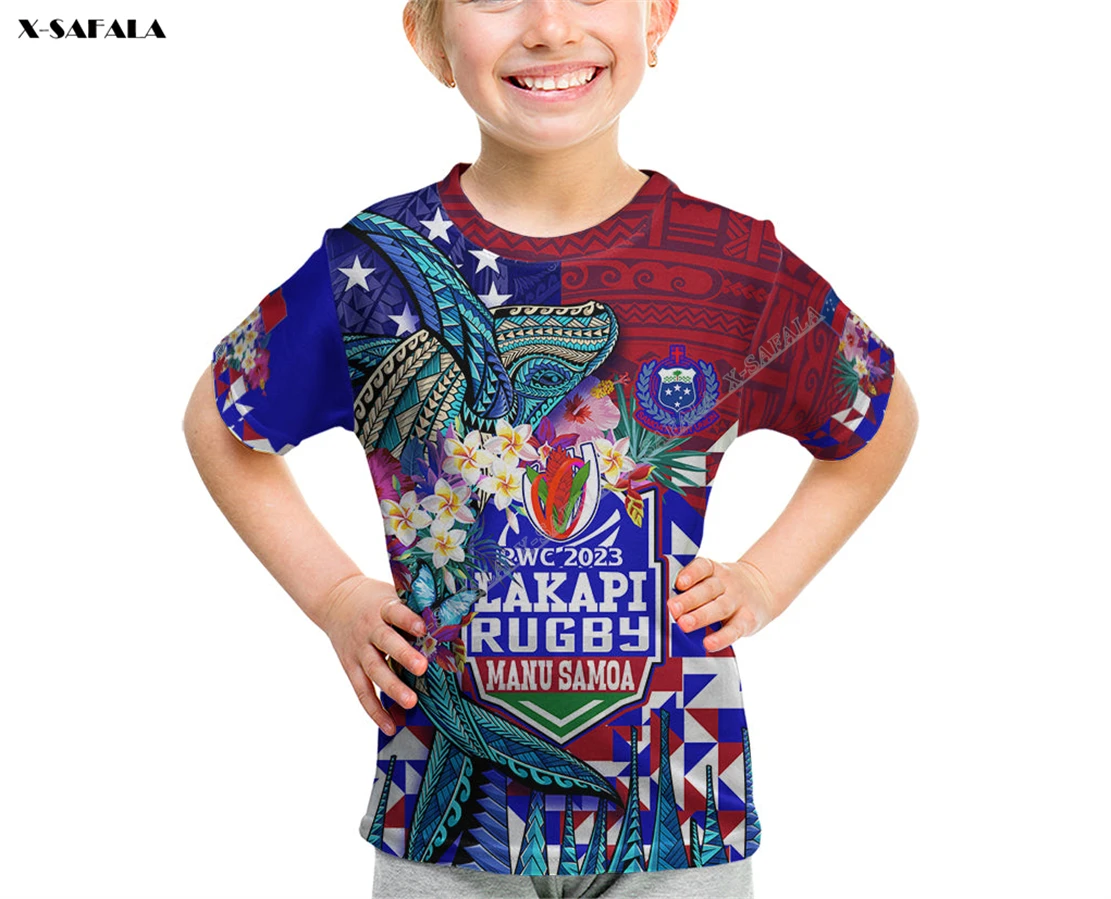 

Футболка мужская/детская с 3D-принтом Ману, Самоа, горба, Кита, Франция, регби, летний спортивный топ с коротким рукавом, 2023