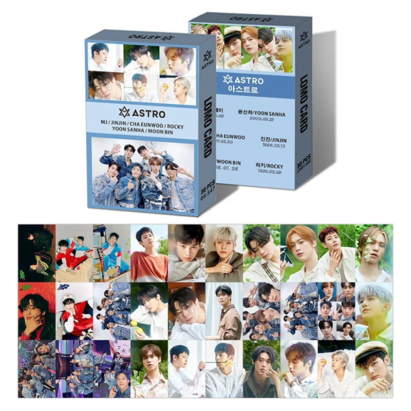 

30PCS/Set Kpop GOT7 Photocards AESPA TXT MONSTAX ASTRO Photo Cards Postcard Double Side LOMO Cards for Fans Collection