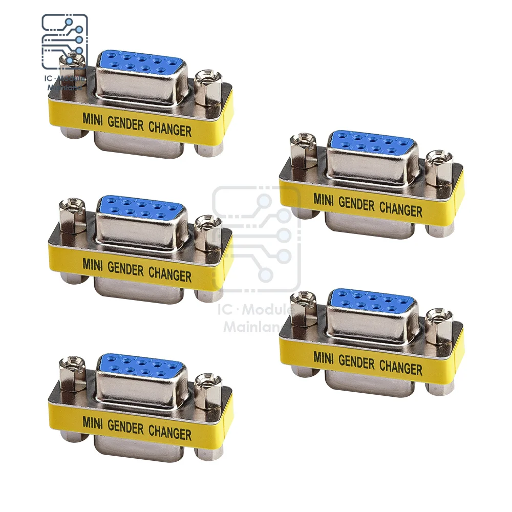 5 шт. переходник для мини-переходника DB9 9-контактный разъем RS232 Com D-Sub-мужской