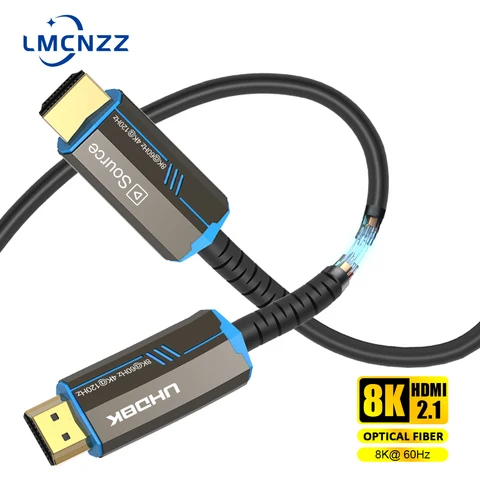 Оптоволоконный кабель 8K 60 Гц HDMI 2,1 4K 120 Гц HDMI ультра высокоскоростные 48 Гбит/с HDR eARC 3D HDCP