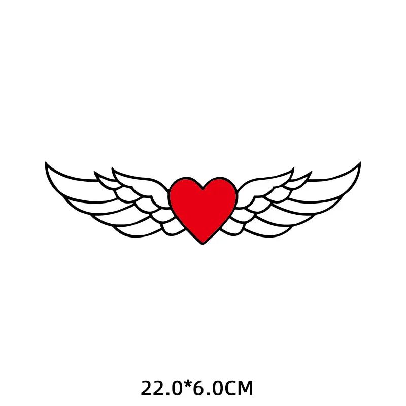 

Angel Wings Heart Patches Iron-on Transfers for Clothing Thermoadhesive Patch Stickers on Clothes Bags Women's T-Shirt Applique