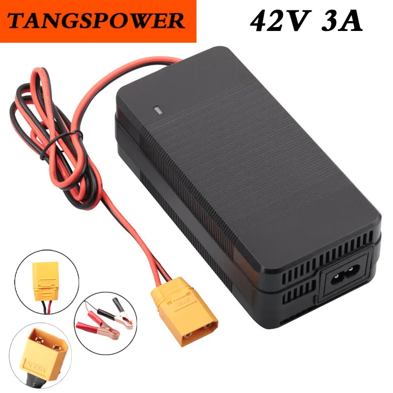 

42V 3A lithium battery charger for 36V 10S electric scooter electric bike charger Connector li-ion battery pack fast charging