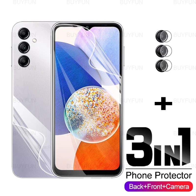 

Гидрогелевая защитная пленка 3 в 1 для Samsung Samsun A14