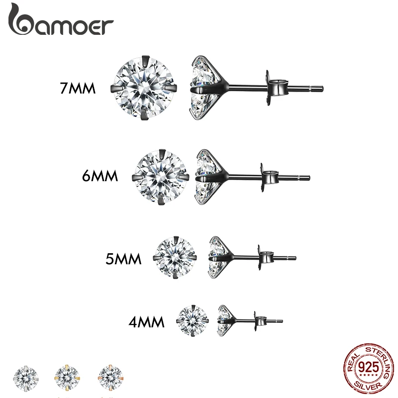 

Женские серьги-гвоздики из серебра, с цирконом