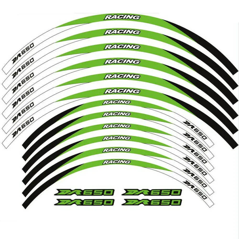 

18-дюймовая наклейка на колесо мотоцикла, светоотражающий обод для Suzuki DR650S DR650SE DR 650S 650SE 650 S SE