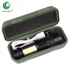 Встроенная батарея XP-G Q5, миниатюрный светодиодный фонарик, фонарик, 2000 люмен, регулируемый фонарь, водонепроницаемый уличный фонарь