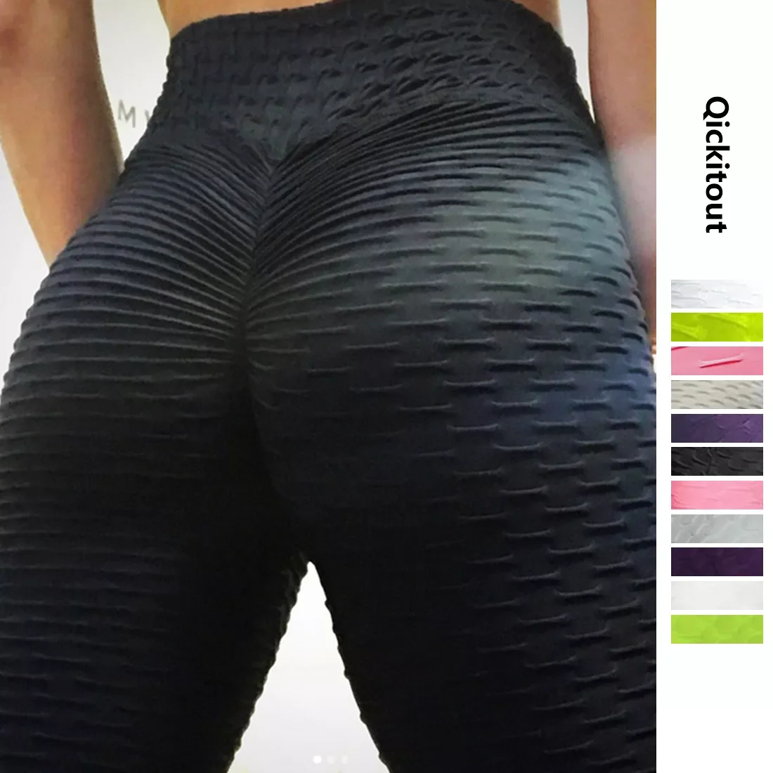 

NEW 2023 Waist Fitness Leggings Women Workout Push Up Legging Fashion Solid Color Bodybuilding Jeggings Women Pants