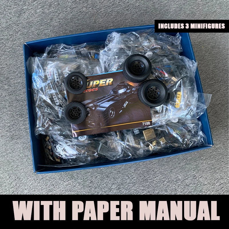 Дисплей в наличии строительные блоки 3306 шт. кирпичи 1989 год летучая мышь колесница