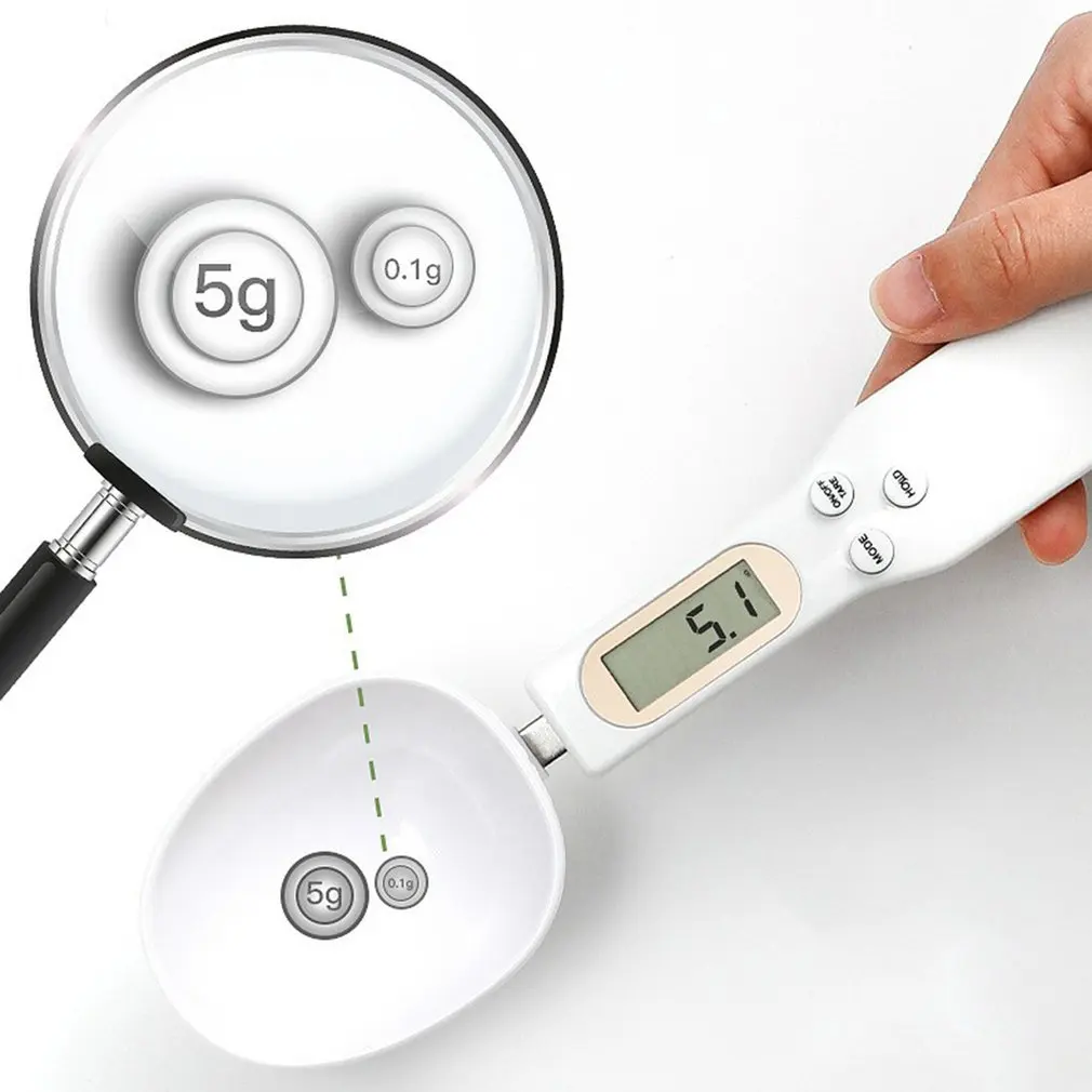 

Электронные весы-ложка, цифровой кухонный прибор для измерения в граммах, с ЖК дисплеем, для продуктов питания, кофе, сахара