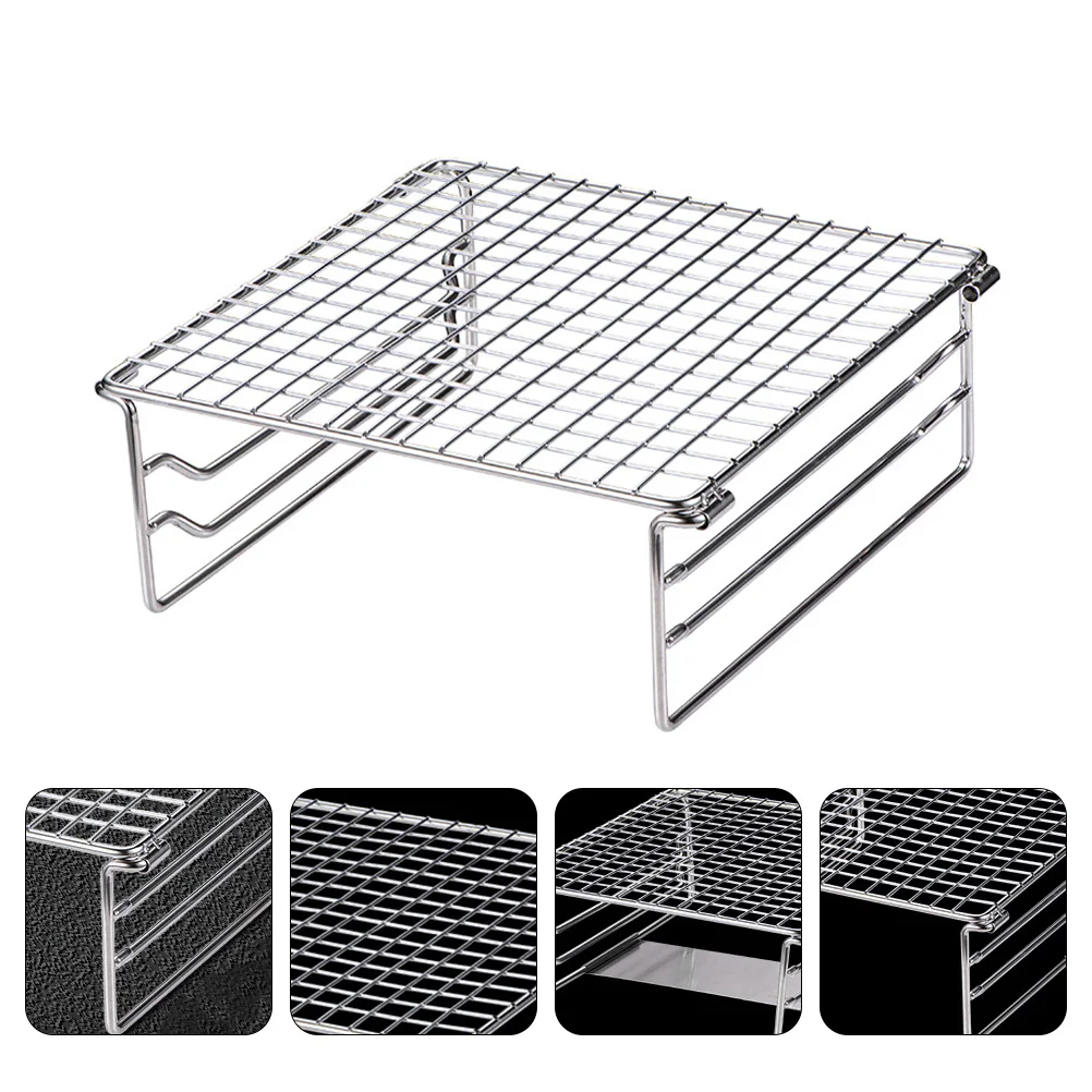 

Grill Rack Barbecue Bbq Outdoor Charcoal Camping Portable Accessories Cooling Baking Wire Smoker Grilling Campfire Steel
