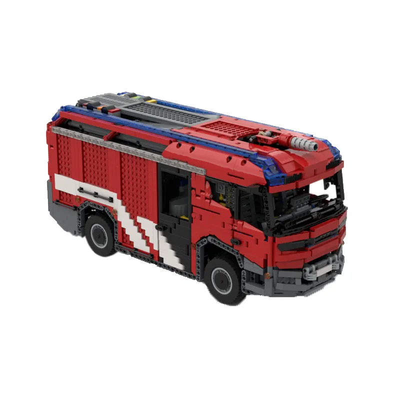 Новинка строительный блок модель пожарной машины 4391 шт. Пазл сделай сам для
