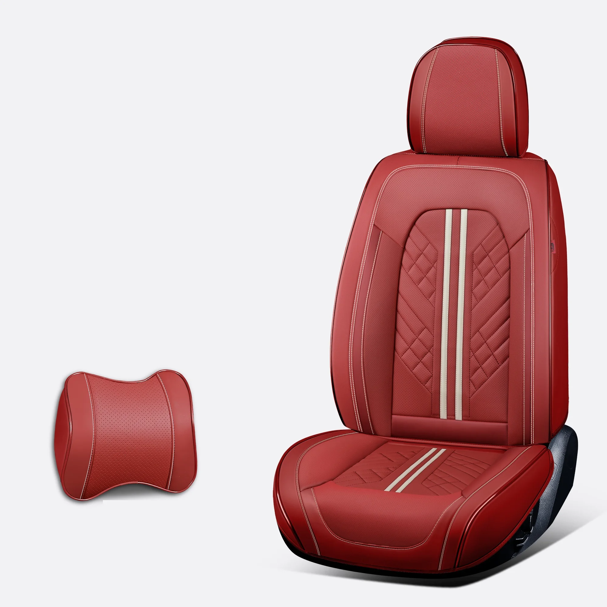 

Универсальные чехлы на сиденья автомобиля, 360 градусов, полностью закрытые, прочные, экокожа наппа, чехлы на сиденья для 90% седан, внедорожни...