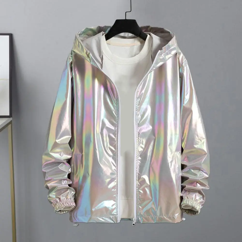 Мужская Солнцезащитная куртка с капюшоном и длинными рукавами Яркая Цветная