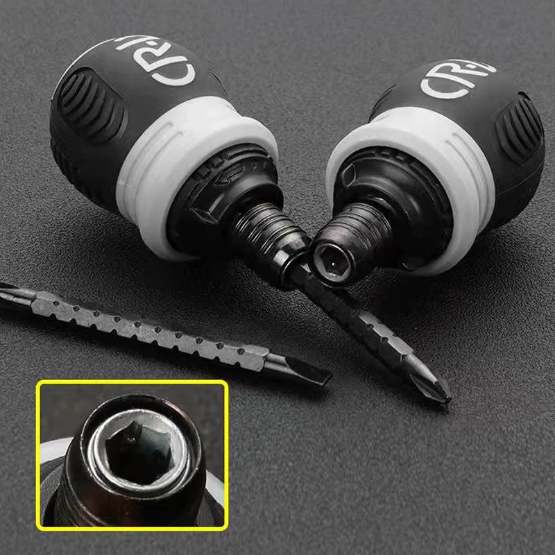 

Universal Dual-purpose Ratchet Screwdriver CRV High Quality Steel Screwdrivers Length Adjustable Cross Slotted Screwdriver Set