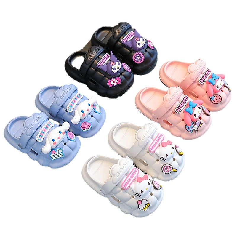 

Sanrio Children's Crocs Cartoon Cute Kulomi Girls Yugui Dog Parent-child Non-slip Cool Slippers Bao Toe Shoes