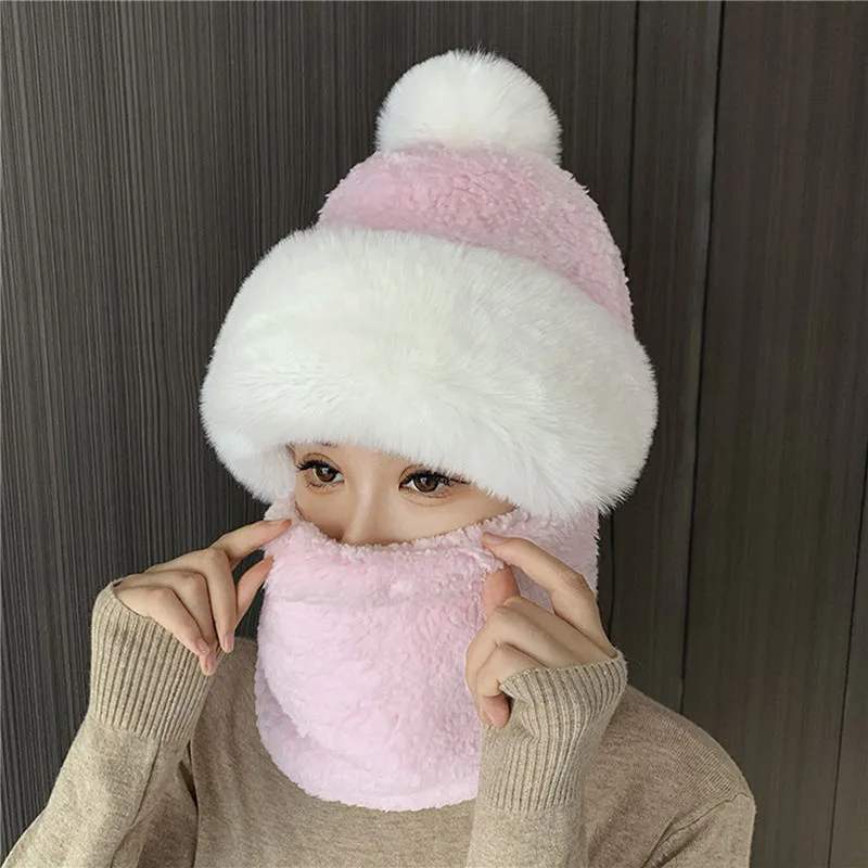 

Fashion Comfortable Cap Kids Adults Warm Multi-functional Windproof Cap Parent-child Woolen All-Match Warm Cycling Caps