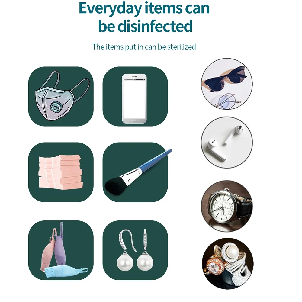 Портативная коробка для дезинфицирующего средства с УФ-светом