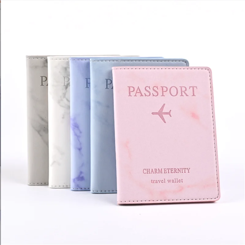 

Airplane Passport Cover Designed Russian Federation Crazy Horse Leather Card Holder Business Bilingual Passport Case