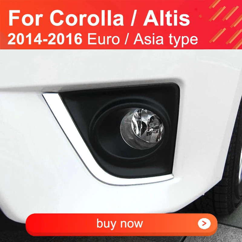 

Fog Lamp Assembly for Toyota Corolla / Altis 2014-2016 Euro Asia Type Front Bumper Fog Light Chrome Covers Wire Switch