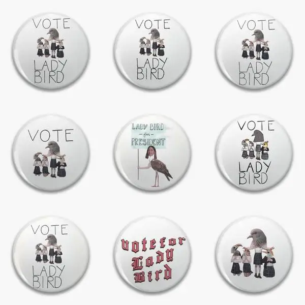 

Vote Lady Bird For Soft Button Pin Customizable Gift Funny Women Lapel Pin Hat Lover Brooch Metal Cute Fashion Creative Collar