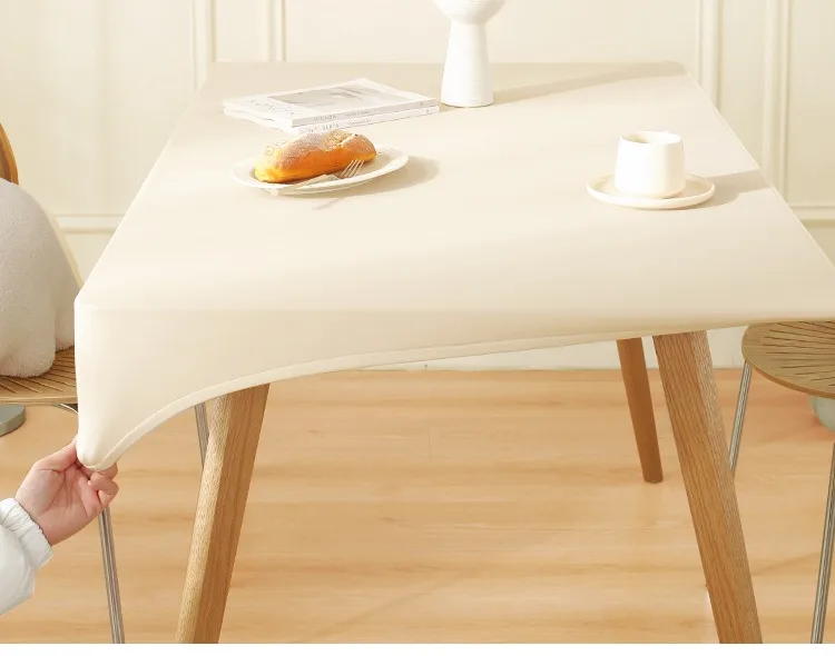Lambskin Full Coverage Table Cloth Wash Free Waterproof Oil Resistant Scald Resistant Tea Tablecloth Student Desk Cover