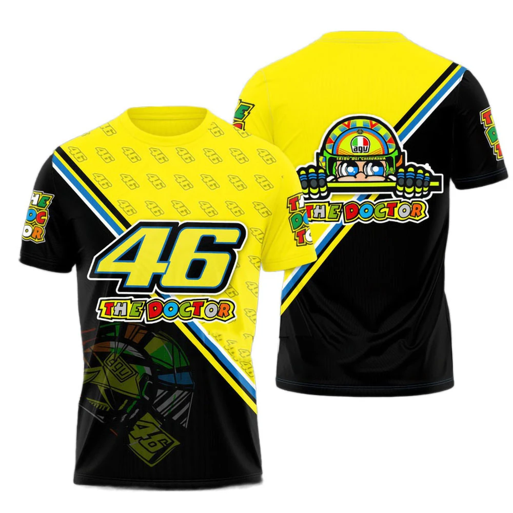 

2023 New Summer Men's Pure T-Shirt Oversized Short Doctor 3D Printed Cycling Short sSeeved T-Shirt