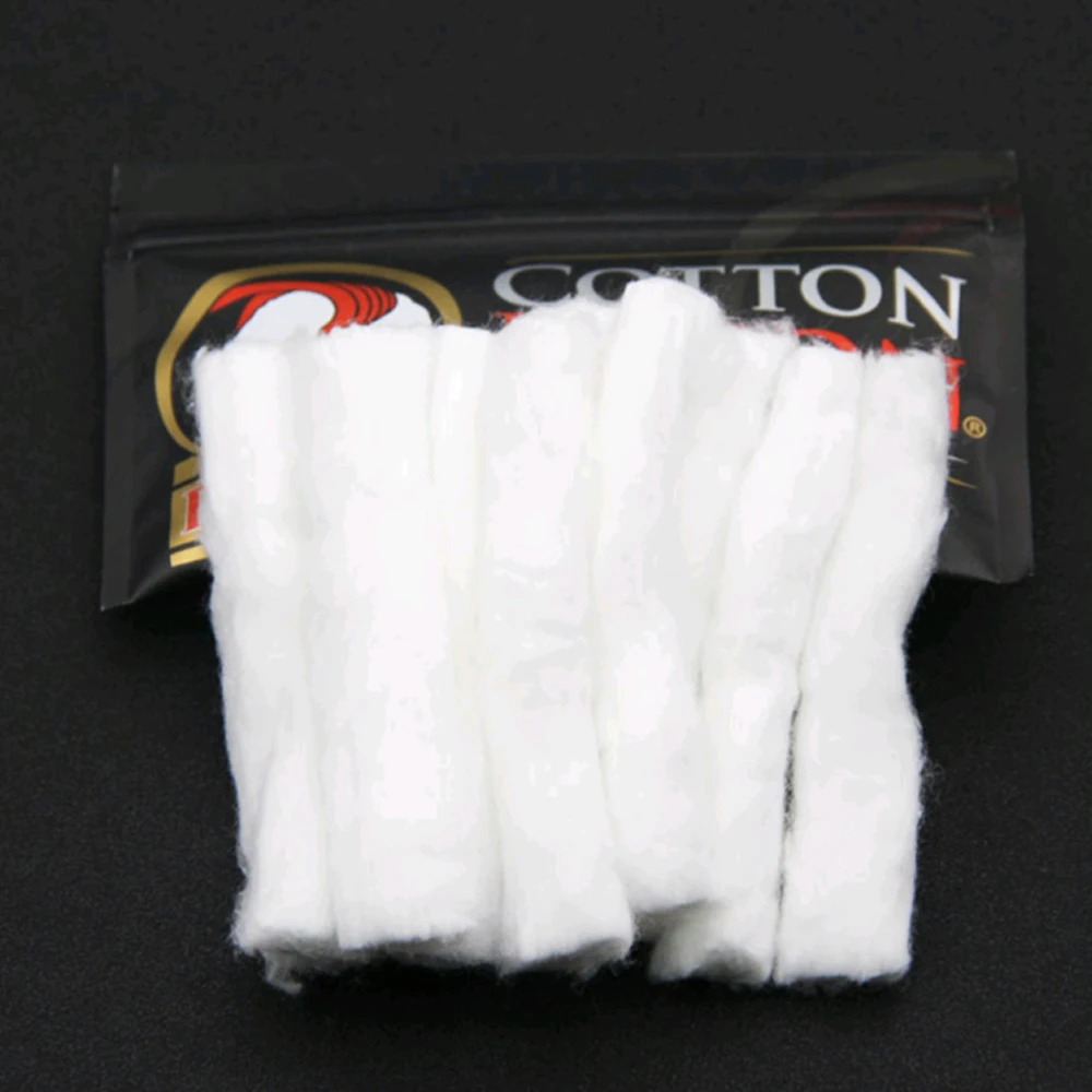 10 упаковок 100% 2 0 органический хлопок бекон портативный Премиум для Zeus X RTA Kylin BSKR Dead