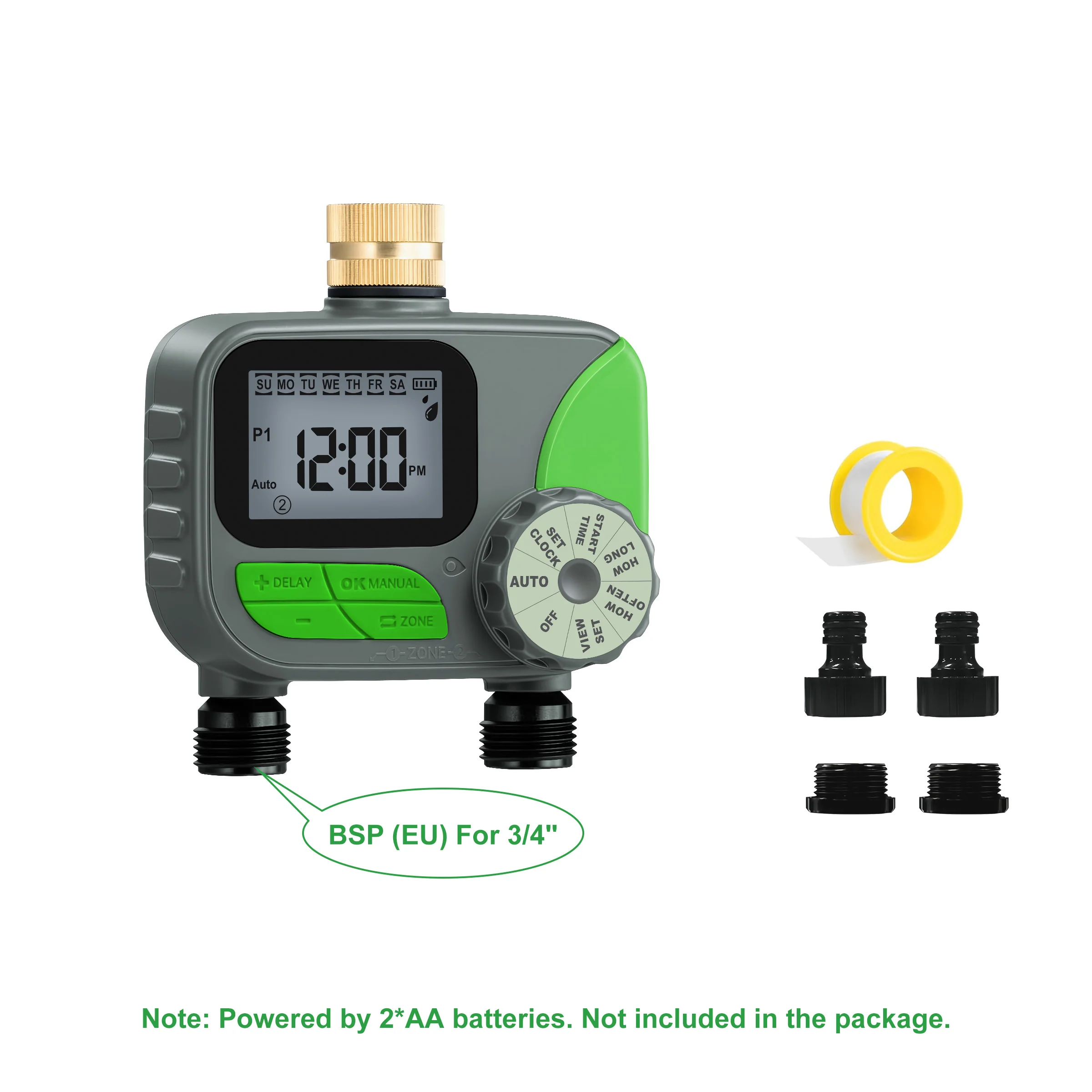 

Таймер GIRIER программируемый с 2 выходами, латунный автоматический контроллер орошения для сада, двора, газона